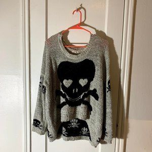 Asymmetrical Skull Sweater